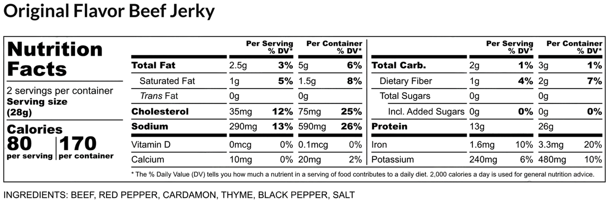 Original Flavor Beef Jerky
